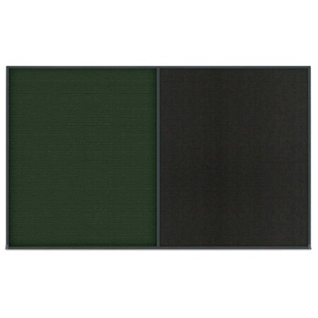 United Visual Products Single Door Radius Corkboard, 24"x36", Hea, UV7011RC-BLACK-BUFF UV7011RC-BLACK-BUFF